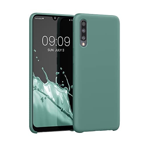 Image of kwmobile Case for Samsung Galaxy A50 Case - Soft Cover - Shockproof Silicone - Wireless Charging Arctic Night
