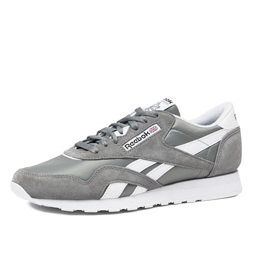 Image of Reebok Men's Cl Lthr Gymnastics Shoes, Pure Grey, White, 9.5 UK