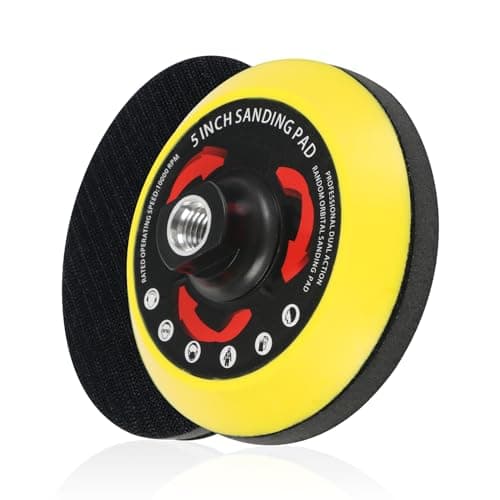 Image of Pomsare Upgraded 125mm Hook and Loop Backing Pad with Polishing Pads, Angle Grinder Attachments with M14 Threads, Drill Sanding Attachment Sander for Wood Metal Car Polishing