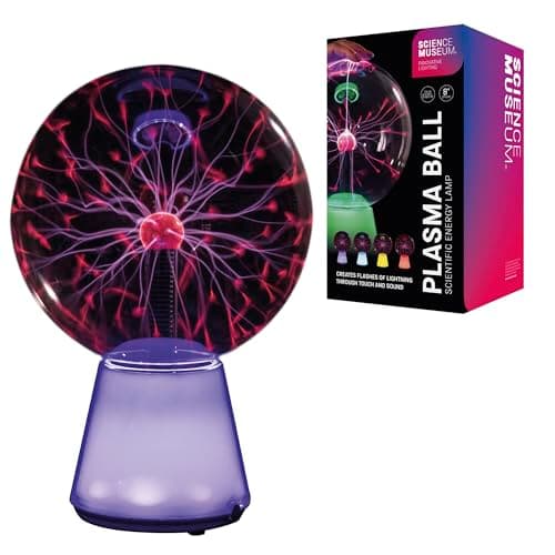 Image of Funtime Gifts Science Museum 8-Inch Plasma Ball - Light-up Base - Touch and Sound Activation - Static Electricity Globe, Fun Science Cool Gadget & Room Decor, NO Bulb, NOT a Light Source