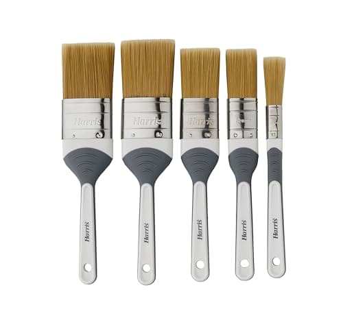 Image of Harris Seriously Good Woodwoork Stain & Varnish Paintbrush 5 Pack 0.5in 1in 1.5in 2in