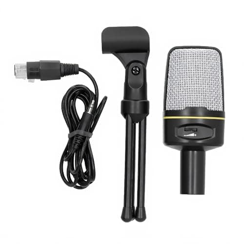 Image of Condenser Microphone computer microphones Studio Microphone Kit with Stand Omnidirectional with Tripod for Computer Recording computer microphones with Stand Mikrofone