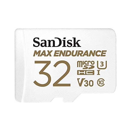 Image of SanDisk 32GB MAX ENDURANCE microSDHC card for IP cams & dash cams + SD adapter up to 15,000 Hours Full HD / 4K videos up to 100 MB/s UHS-I Class 10 U3 V30
