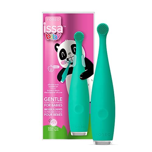 Image of FOREO ISSA Baby Gentle Sonic Toothbrush for Babies Aged 0 to 4, Kiwi Green