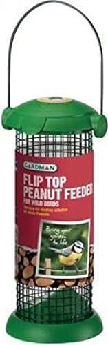 Image of Gardman A01231 Flip Top Peanut Feeder Bird, Green
