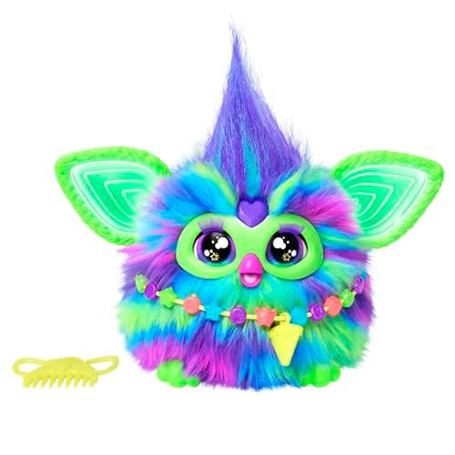 Image of Furby Hasbro Galaxy Electronic Plush Toy for Children and Girls from 6 Years, Plush with Lights, Sounds and 5 Voice Modes, Toy for Holidays to Collect, Multicoloured