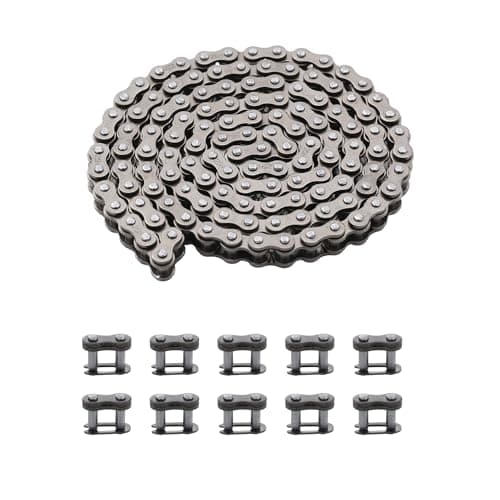 Image of KAMIER 25H Drive Chain 126 Link for Razor MX350 MX400 ZR350 SX350 McGrath Dirt Rocket Bike Kids Electric Pocket Mod Mini Euro Bella Vapor Sweet Pea Scooter Motovox MBxXSe MotoTec MT-MB Mini Bike Parts