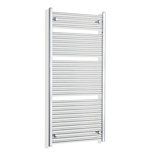 Image of Carisa HEATED CHROME TOWEL RAIL RADIATOR WARMER 700 mm Wide x 1500 High Straight