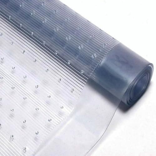 Image of AOC24 - Heavy Duty Vinyl Carpet Protector - Plastic Clear Runner Roll - Home Office Carpet Protector - Clear Guard Floor Sheet - Hallway, Stairs Transparent Waterproof Mat - 27" Width (3m)