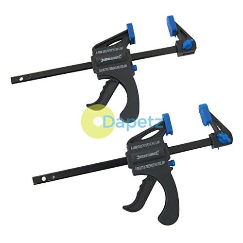 Image of Daptez ® 100mm 4" Mini Quick Rapid Light Weight Ratchet Bar Clamps 2Pk Woodwork