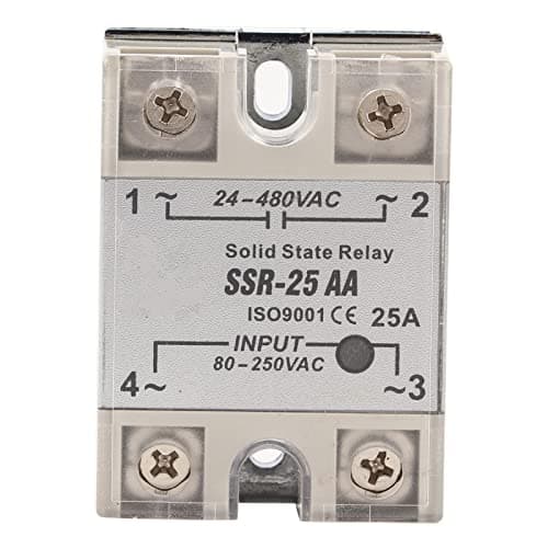 Image of Solid State Relay, 240V AC Input SSR-25 AA 25A Relay Module With Input Voltage 90-250V AC Output 24-480V AC