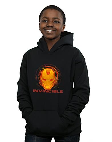 Image of Marvel Boys Avengers Iron Man Invincible Hoodie Black 7-8 Years
