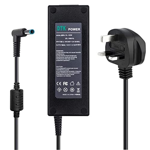 Image of DTK 120W 19.5V 6.15A Laptop Charger Replacement for HP Notebook Computer PC Power Cord Supply Lead AC Adapter Pavilion ENVY OMEN WASD Connector:4.5 x 3.0mm