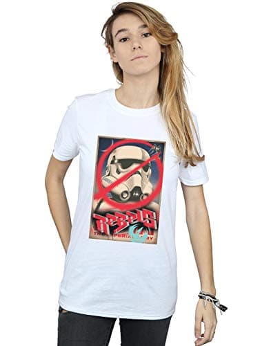 Image of Star Wars Women's Rebels Poster Boyfriend Fit T-Shirt White XXX-Large