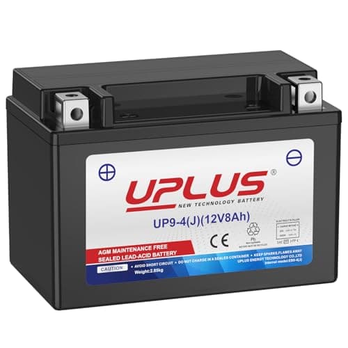 Image of UPLUS UP9-4(J) Motorcycle Battery, 12v 8Ah CCA 120A(EN), ATV Scooter Powersport Maintenance Free Sealed Agm replace for-TX9-BS |Confirm size before order 150L x 87W x 105H(mm)