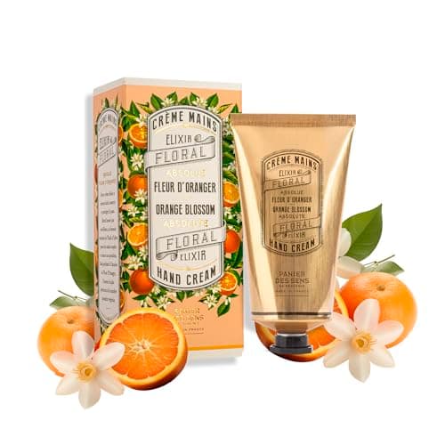 Image of Panier des Sens - Orange Blossom Hand Cream - Hand Cream for very Dry Hands and Skin - for Women and Men - With Almond & Olive Oil - Vegan Made in France 96% Natural Ingredients - 75ml