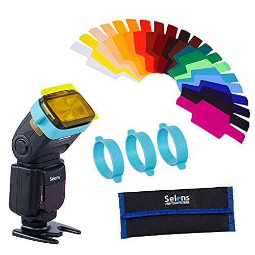 Image of Selens Flash Gel Lighting Gels Filter Universal Light 20PCS Combination Kit with 3 Band Color Correction Photography for Camera Flash Speedlight Speedlite Strobe Light Photo Studio