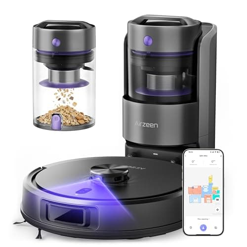 Image of Robot Vacuum Cleaner with Mop, Bagless Robot Vacuum Cleaners UK with Self-Emptying, 10000Pa LiDAR Navigation Robotic Vacuum, Smart Mapping, Schedule, App/Alexa Control for Carpet/Pet Hair, Q20 Ultra