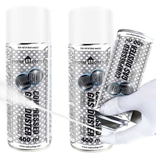 Image of AABCOOLING Pack of 2 Home & Office Gas Duster Freezing Spray 400 ml, Freezer Spray, Freezes Down to -50°C Multipurpose Tool, Engine Cleaners, Automotive, Fluids