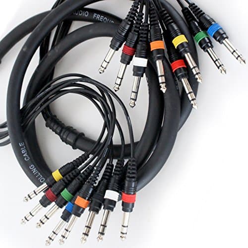 Image of 2.5m 8 Way 6.35mm ¼” Jack Male to Plug Stereo Loom Cable–DJ/PA Snake Loom Lead