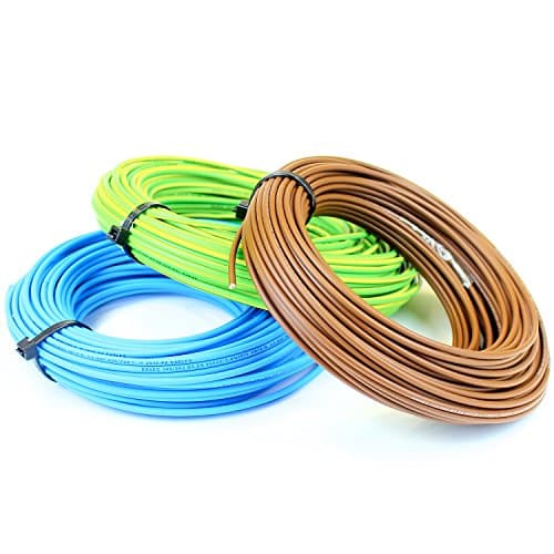Image of Ali's DIY 1.5 mm Single Core Conduit Cable 6491X Blue & Brown & Yellow/Green - 3 metre Length
