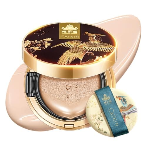 Image of CATKIN Phoenix Cushion Foundation Buildable Coverage Anti-Aging Serum Makeup, Sheer Satin Finish, Refill Included, 13g*2