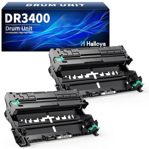 Image of Halloya DR3400 Drum Unit for Brother DCP-L5500DN L6600DW HL-L5000D L5100DN L5100DNT L5200DW L6250DN L6300DW L6300DWT L6400DW L6400DWT MFC-L5700DN L5750DW L6800DW L6800DWT L6900DW (2 Pack)