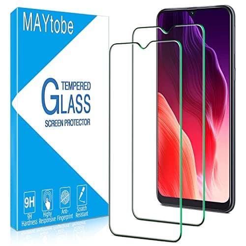 Image of MAYtobe 2 Pack Tempered Glass Screen Protector for Samsung Galaxy A40, Case Friendly, Bubble Free, Anti Scratch, 9H Hardness, 0.33mm Ultra Transparent, Ultra Resistant