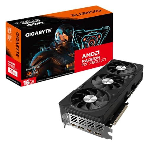 Image of Gigabyte Radeon RX 7800 XT GAMING OC 16GB Graphics Card - 16GB GDDR6 256-bit, Windforce cooling system, Metal back plate, DP 2.1, HDMI 2.1, AMD RDNA 3 architecture, GV-R78XTGAMING OC-16GD