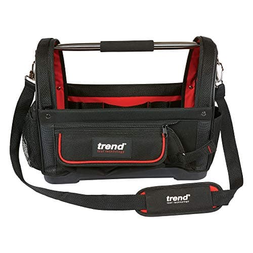 Image of Trend Open Tote Tool Bag, Efficient Storage & Organisation, Reinforced Saw Pocket & Level Loops, TB/OT20