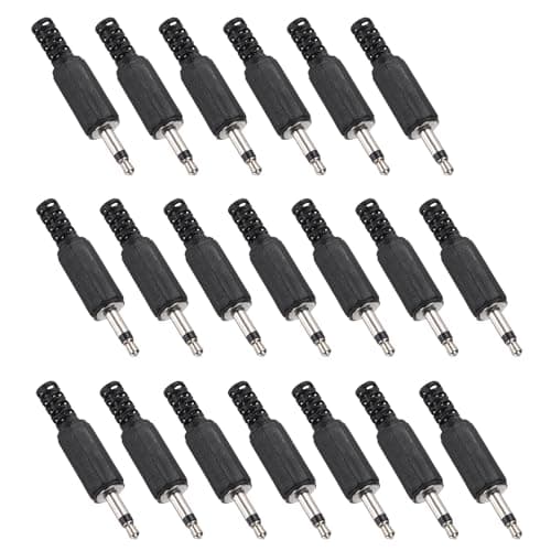 Image of sourcing map 20 Pcs 1/8" TS Audio Male Plug, 3.5mm Mono Jack Plug Adapter Replacement, 1 Pole Solder Jack Cable Connector for Speaker Microphone Guitar (Black)