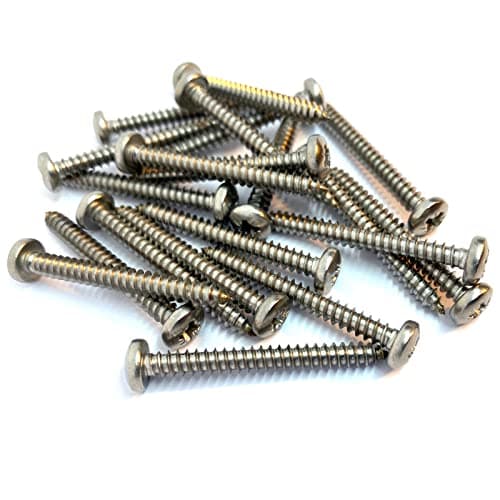 Image of No.8 x 1.1/2" (4.2mm x 38mm) Pozi Pan Self-Tapping Screw DIN7981 - A4 (316) Stainless Steel (Pack of 20)