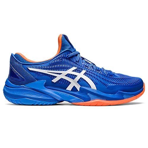 Image of ASICS Court FF 3 Novak Tennis Lace-Up Blue Synthetic Mens Trainers 1041A361_960