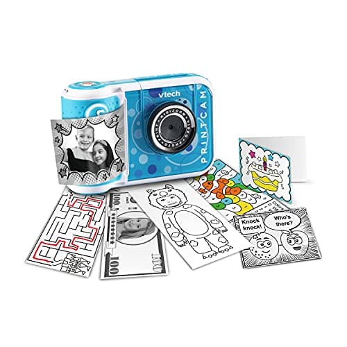Image of KidiZoom PrintCam, High-Definition Digital Camera for Photos and Videos, Instant Prints, Flip-Out Selfie Camera, Kids Age 4 and up, Blue