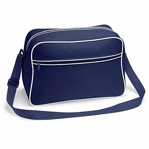 Image of Bagbase Retro Shoulder Bag - French Navy/White