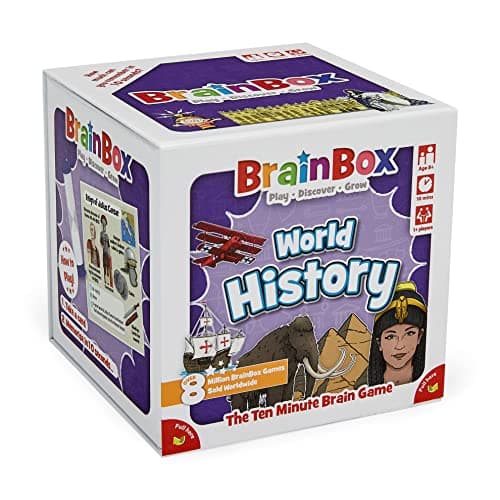 Image of BrainBox World History | Fun & Educational Card Game | Ages 8+ | 1+ Players | 10 Minutes Play Time