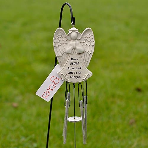 Image of Angraves Dear Mum Guardian Angel Love & Miss You Graveside Memorial Wind Chime