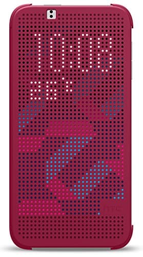 Image of HTC Dot View Clip-On Folio Flip Case Cover for HTC Desire 510 - Purple