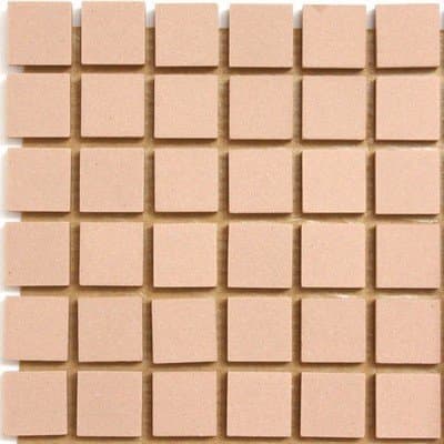 Image of 12mm Unglazed Porcelain Rose 4mm Thick so Mix with Our Other Mosaic Tiles. Very Easy to Cut. Mosaic tessari.
