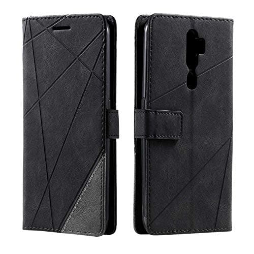 Image of SONWO Case for Oppo A9 2020 / Oppo A5 2020 Case, Premium Leather Flip Wallet Case Magnetic Closure Card Slots Kickstand Phone Case for Oppo A9 2020 / Oppo A5 2020, Black