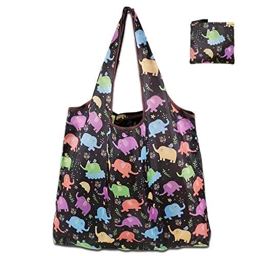 Image of Extra Large Reusable Foldable Ladies Shopping Bag Eco Tote Handbag Fold Away Shopper Bag UK (Elephants)