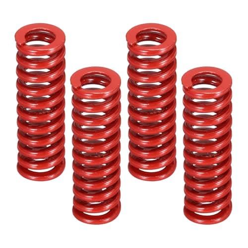 Image of sourcing map 4 Pcs 3D Printer Die Spring, 8mm OD 25mm Length Light Load Compression Mould Die Spring for Mechanical Equipment 3D Printer Electric Part Accessories, Red
