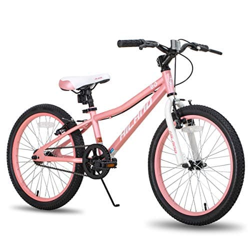 Image of Hiland 20 Inch Kids Mountain Bike for Boys Girls, Kids Bicycles with Dual V brakes and Kickstand, Pink