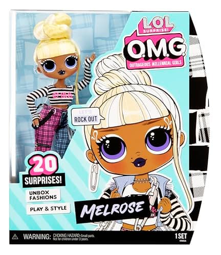 Image of L.O.L. Surprise! 581864EUC LOL OMG Melrose Fashion 20 Surprises – Includes Doll, Outfits, Accessories & Stand-Collectible-Suitable for Kids above 3 Years