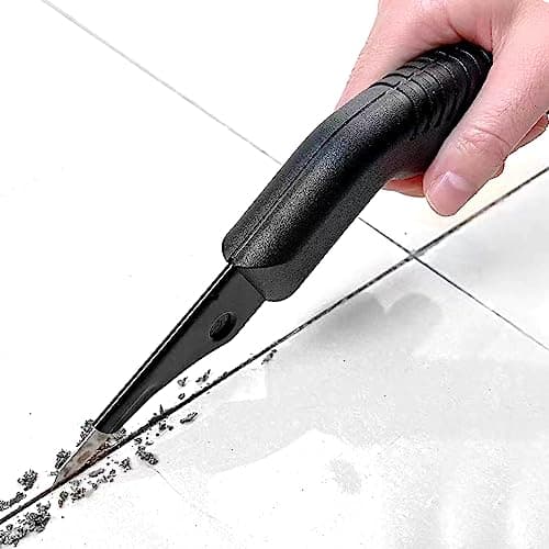 Image of ANZHUO Grout Removal Tool Grout Saw Removal Tool Grout Removal Blade 1 Handle and 10 Grouting Saw Blades Used to Clean Debris in The Gaps of Tiles for Better Filling