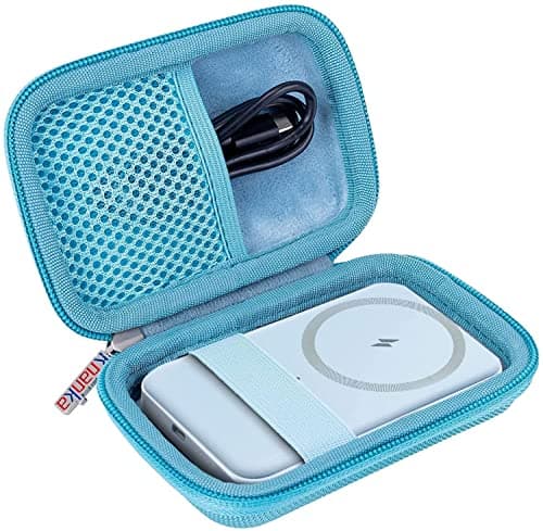 Image of Khanka Hard Protective Case for Anker 633/622/521 Magnetic Battery (MagGo) 5000mAh 10000mAh Foldable Magnetic Wireless Portable Charger, Case Only (Misty Blue)