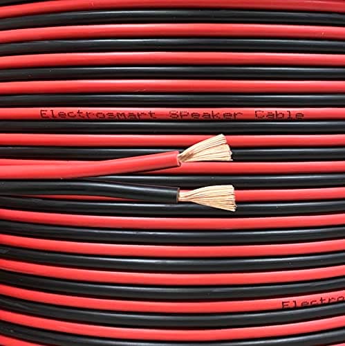 Image of electrosmart 100m Reel Red/Black 14AWG Multi Strand Speaker Cable Wire for Home HiFi/Car Surround Sound Audio etc