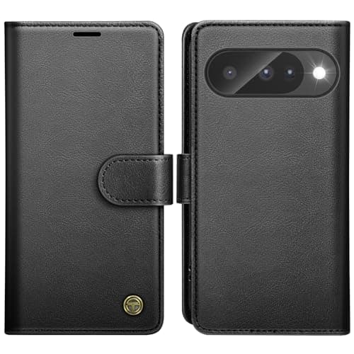 Image of AIMOYU for Google Pixel 10/10 Pro Case, Flip Wallet Leather Phone Cover with [4 Card Slots] [Kickstand] [RFID Blocking] Magnetic Protective Shockproof Cover for Pixel 10/10 Pro Case - Black