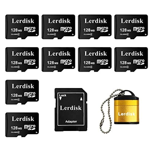 Image of Lerdisk Factory 128MB Micro SD Card, 10 Inch Pack, Small Capacity for Small Files, Not Suitable for Camera, Phone (Not GB, 1024MB=1GB)