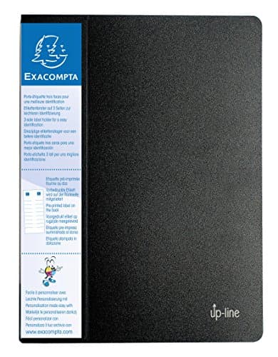 Image of Exacompta - Ref 88601E - Opaque PP Display Book - 240 x 320mm in Size, Suitable for A4 Documents, Crystal Clear Pockets, 0.8mm Polypropylene, 60 Pockets, 120 Viewing Pages - Black
